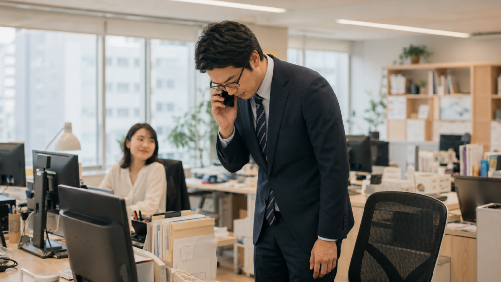 japanese-bowing-on-phone