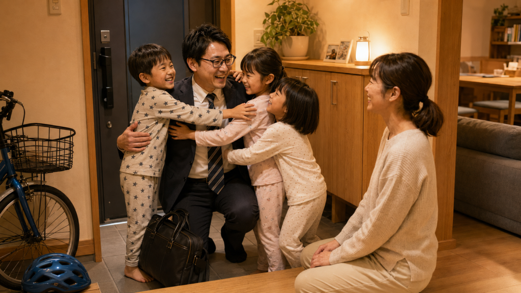 japanese-father-coming-home-late