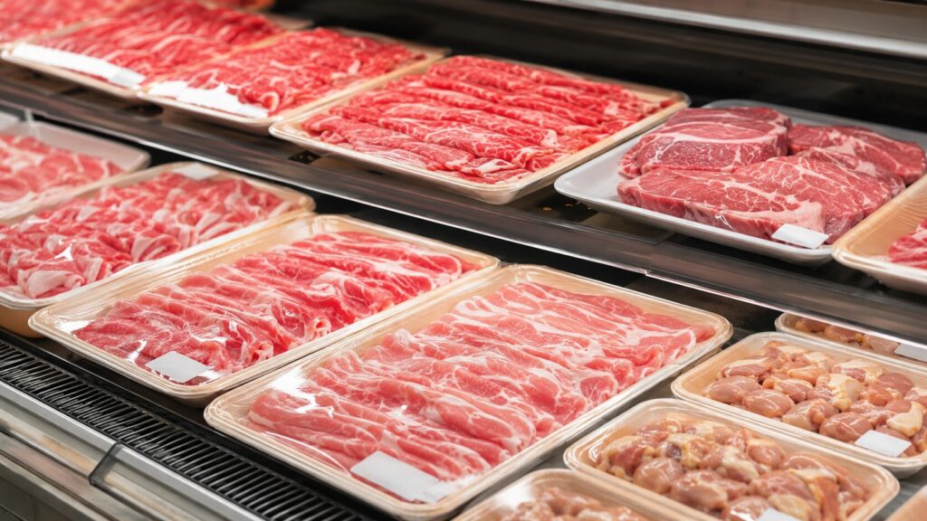 thinly sliced meat