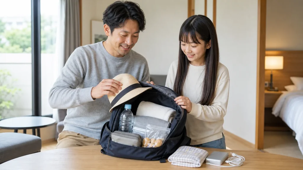 father-and-daughter-packing-daybag
