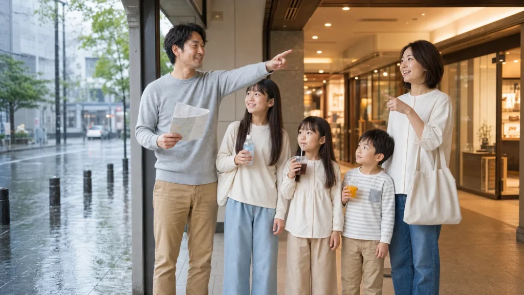 family-changing-rainy-day-plan